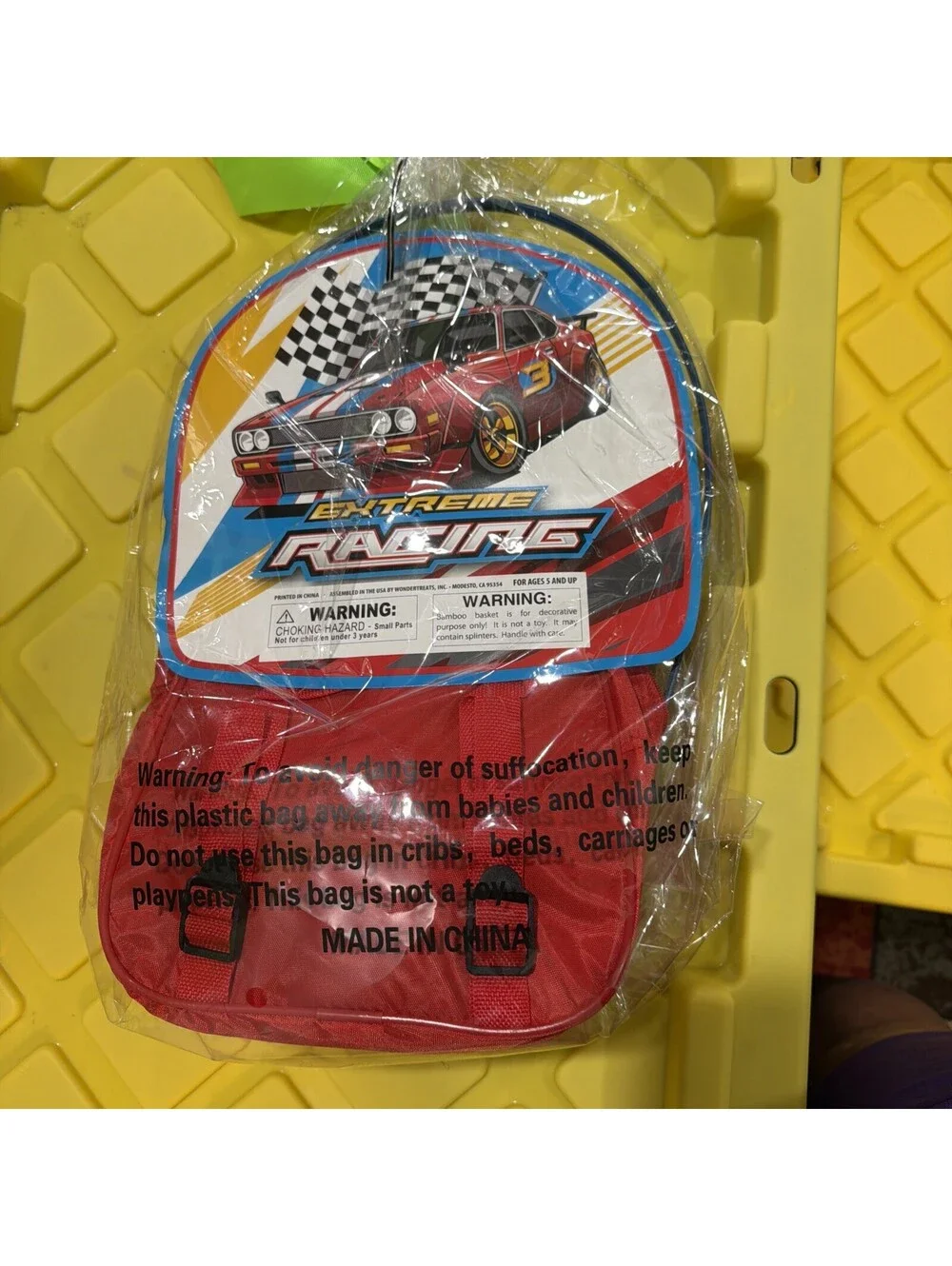 Prefilled Extreme Racing Backpack  Basket Gift Set
